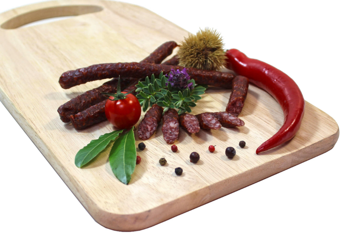 Ager Original Tiroler Kaminwurzen Wildwurzen auf Brett 1 Paar