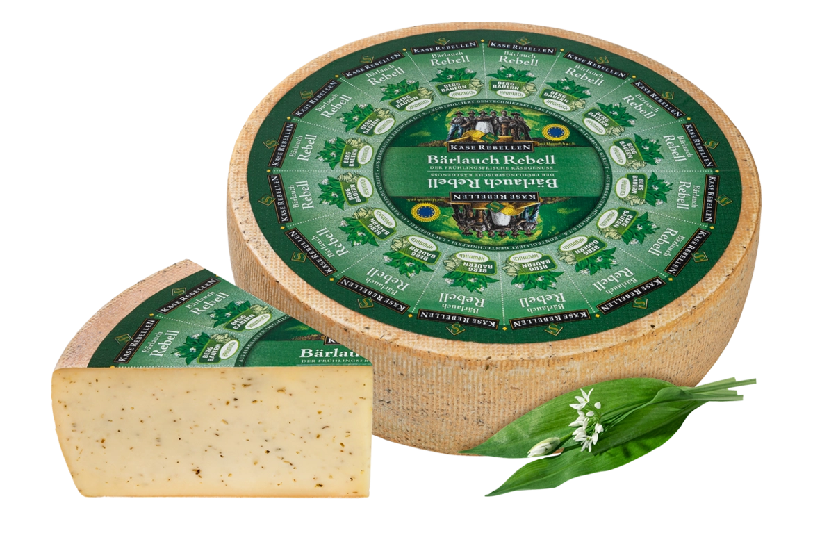 Käserebellen Bärlauchrebell Laib Käse aus Tirol im Ganzen und 1 Stück