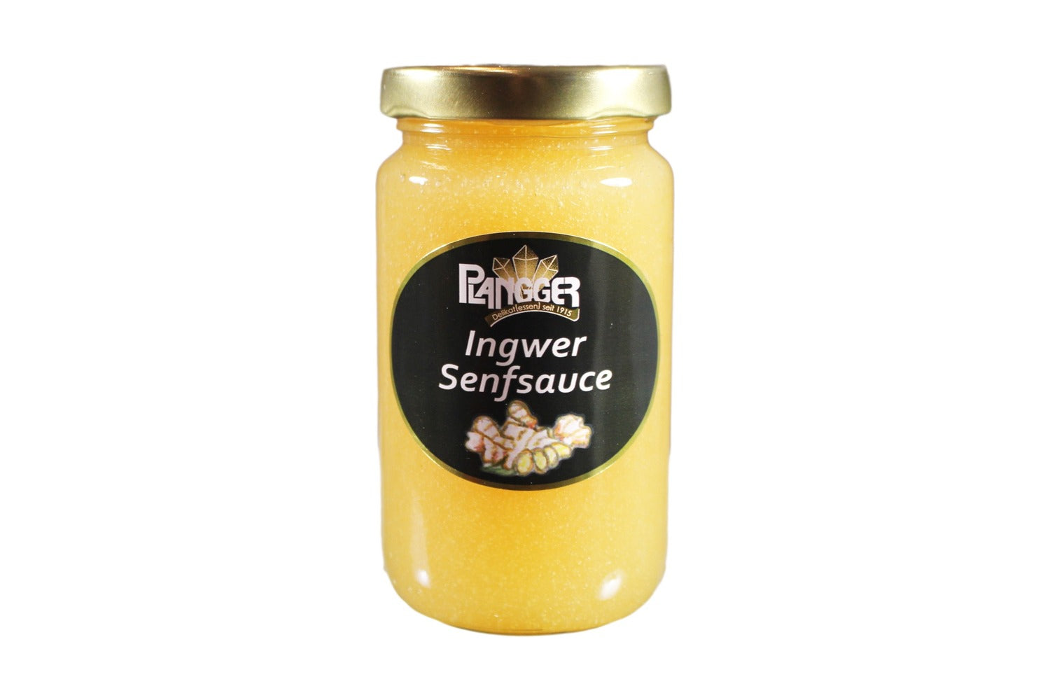 Plangger Delikatessen Glas mit Ingwer Senfsauce 200 ml