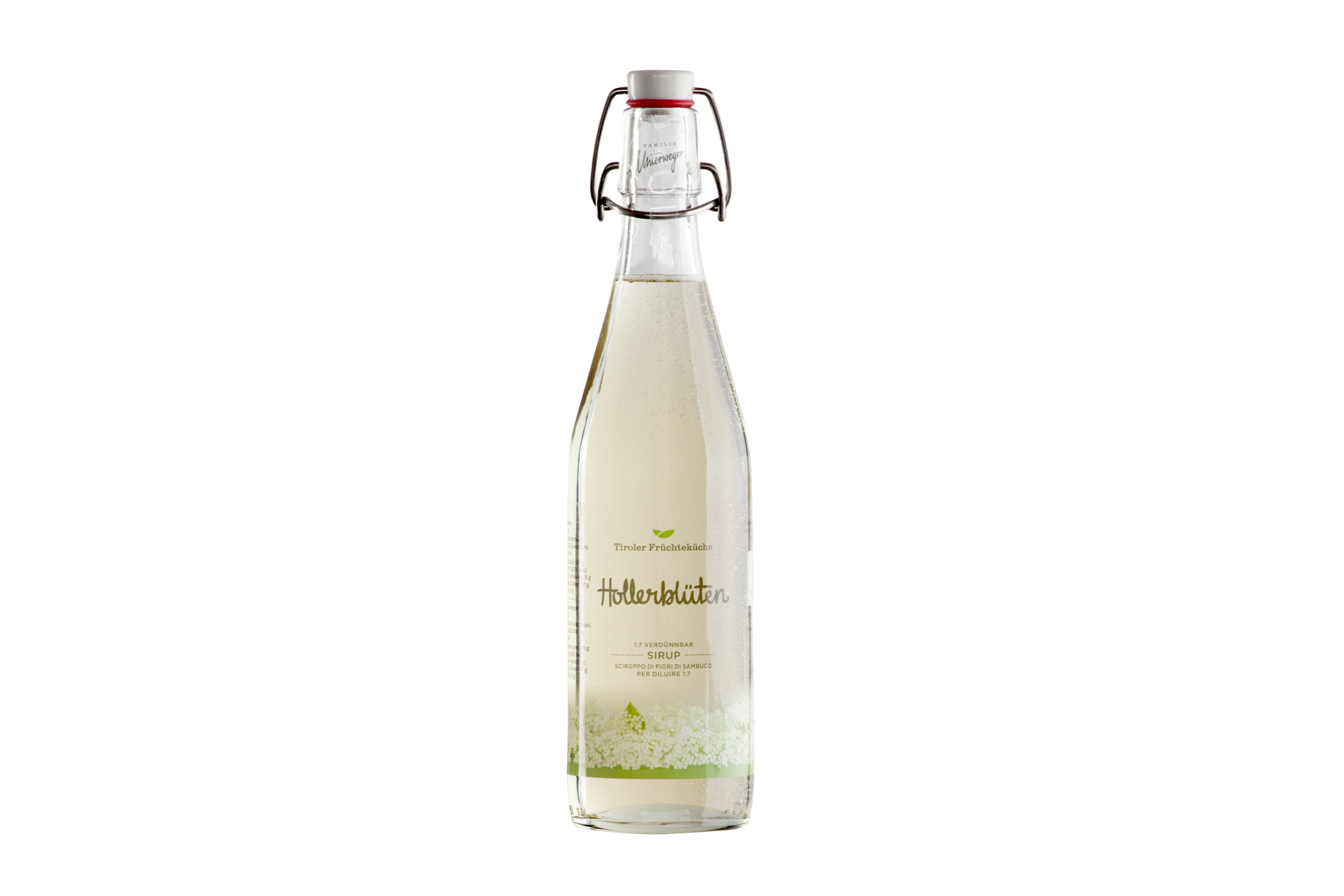 Tiroler Früchteküche Fruchtsirup Hollerblüten im Retroglas 500ml