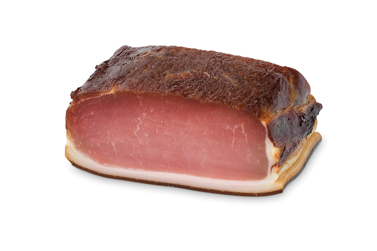 Ager Original Tiroler Speck ggA Karreespeck mit Schwarte 350g Stück lose