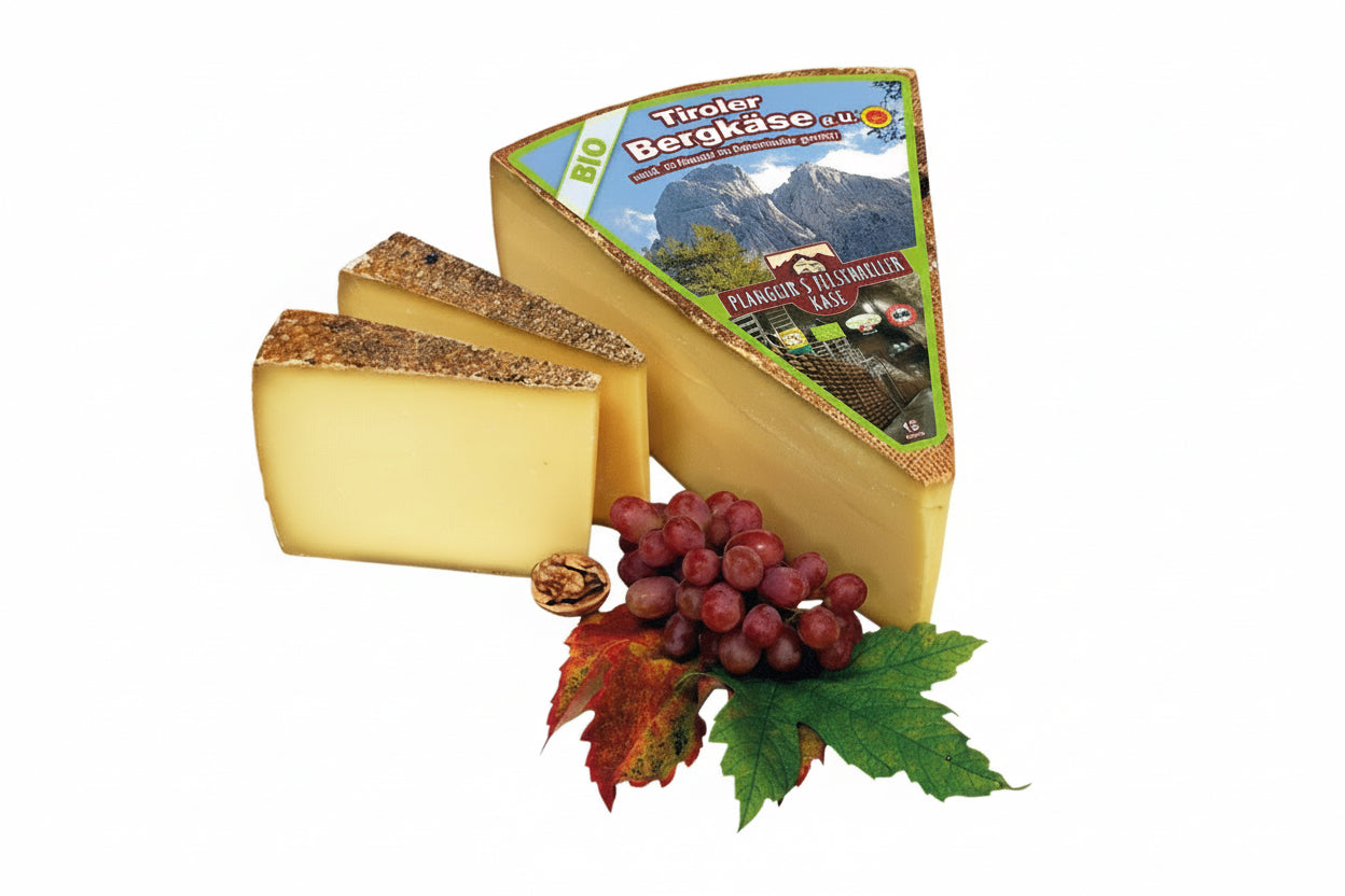Käserei Plangger Tiroler Bio Bergkäse 15 Monate Zwickel und kleinere Stücke 290g