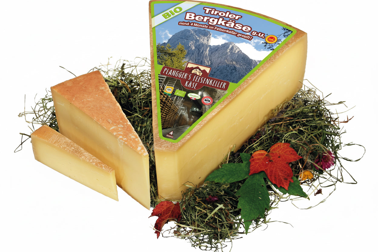 Käserei Plangger Tiroler Bio Bergkäse 3 Monate Zwickel und kleinere Stücke 500g