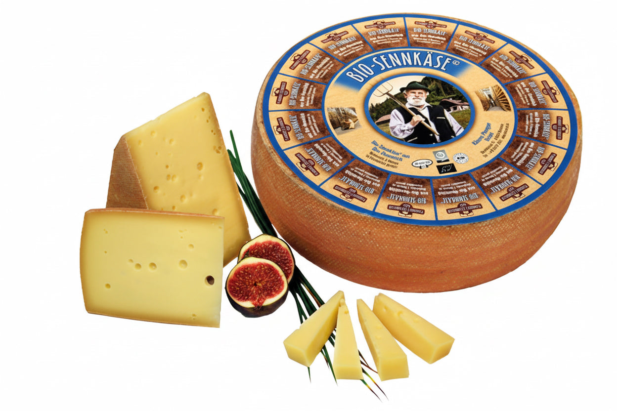 Käserei Plangger Tiroler Bio Sennkäse Laib und kleinere Stücke 230g